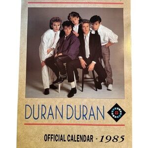 Vintage Duran Duran 1985 Calendar 12x17 inches Good Condition